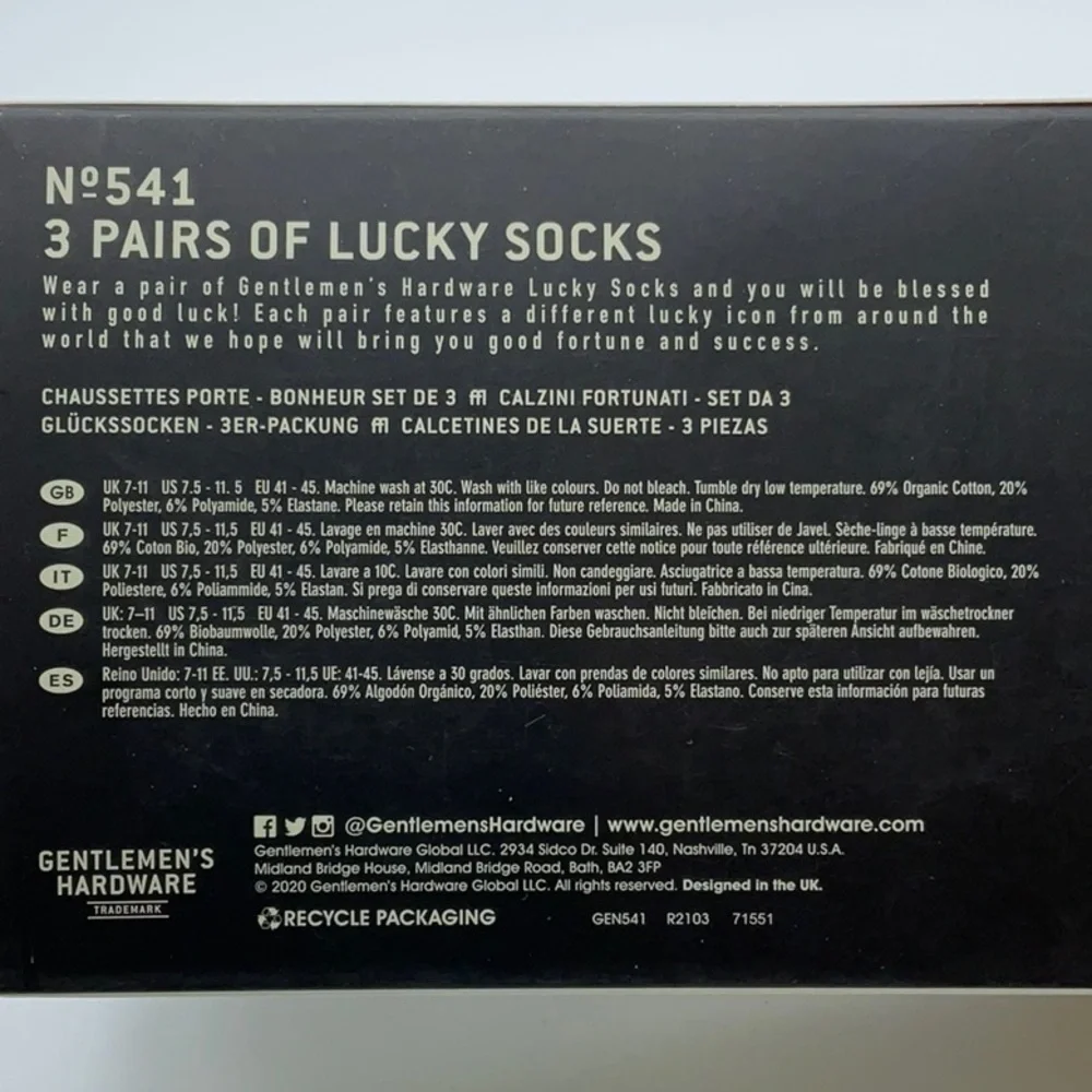 Lucky Socks 3 pairs of multi-patterned socks